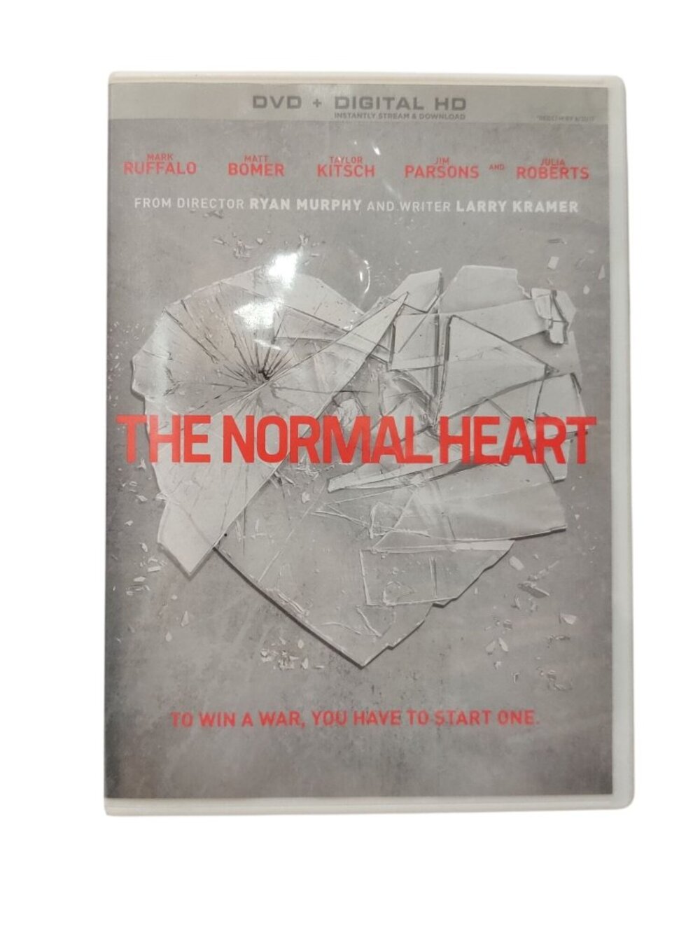 The Normal Heart DVD HBO Films 2014 Drama Movie Mark Ruffalo Julia Roberts HD